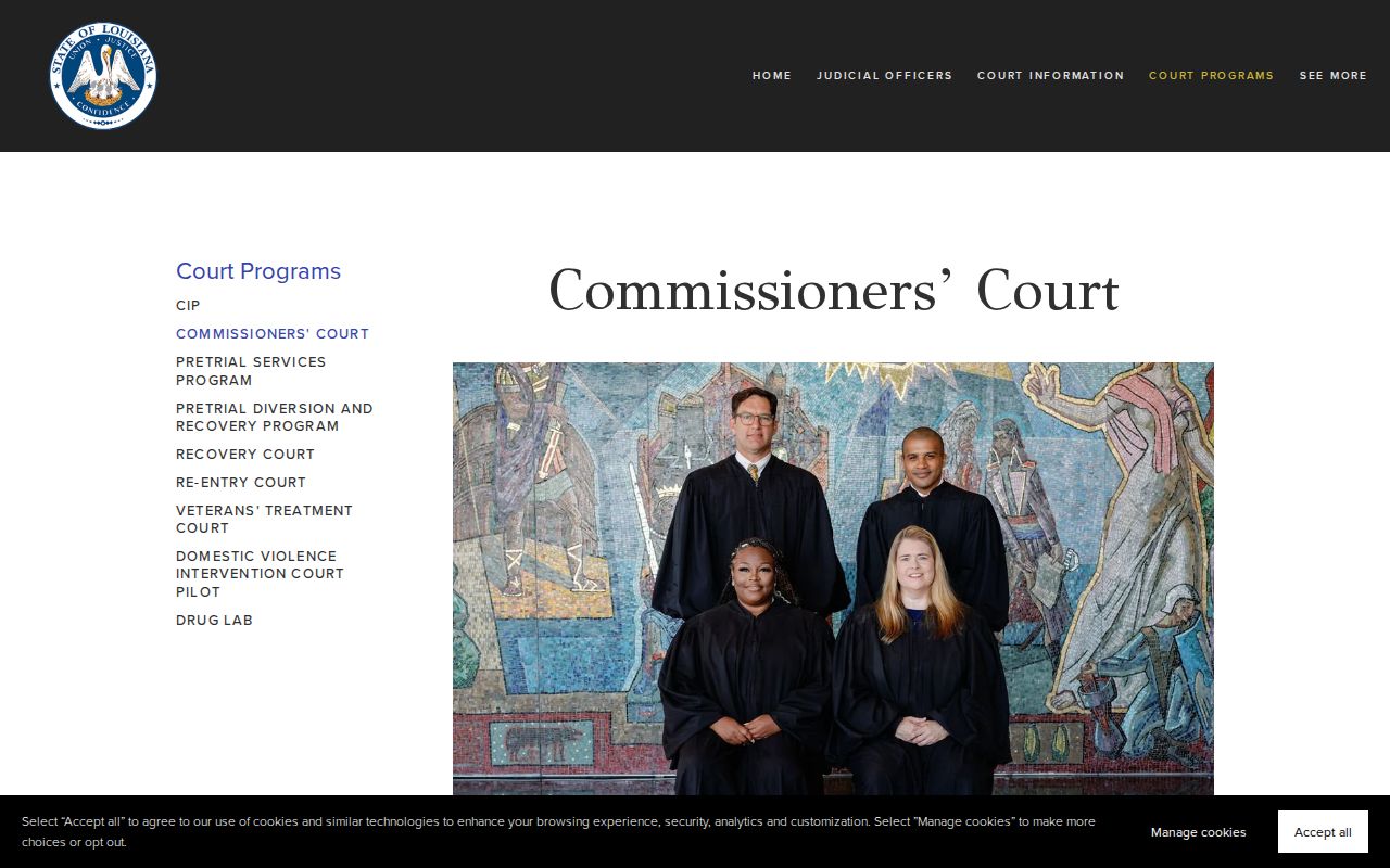 East Baton Rouge Parish 19th JDC Commissioners' Court page covering bail hearings on arrest warrants